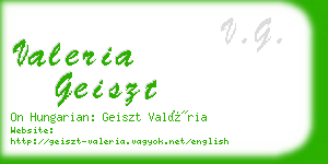 valeria geiszt business card